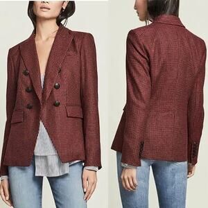 NEW Veronica Beard Dickey Miller Houndstooth Wool-Blend Blazer Jacket Size: 4